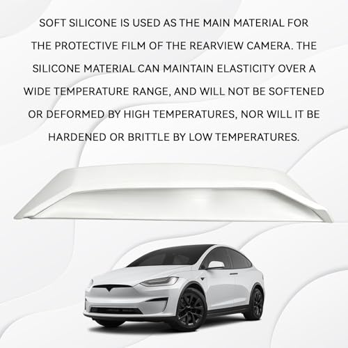 Upgraded Backup Camera Rain Shield for Cars, Silicone Rear View Covers, Wider Longer Design Blocks Water Drops, Clear Reverse Image Guard, Self Adhesive Vehicle Exterior Accessories (White) - color: White