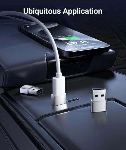 Syntech USB C to USB Adapter 3-Pack, Female to Male Converter, Aluminum - color: Silver