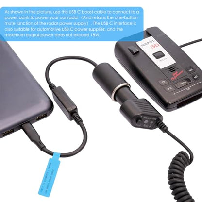 USB C Male to 12V Car Cigarette Lighter Socket Female Converter Cable 1 Feet,18W USB C to Cigarette Lighter Adapter for Dash Cam, GPS