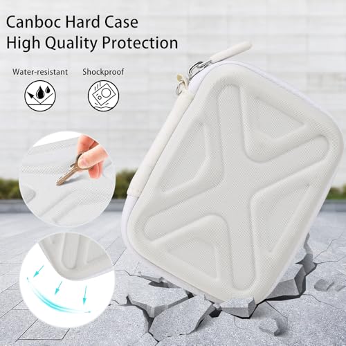 Digital Camera Case for AbergBest 21 Mega Pixels 2.7" LCD Rechargeable HD/Kodak Pixpro/Canon PowerShot ELPH 180/190/Sony DSCW800/DSCW830 Cameras, Travel Carrying Protective Case for Camera - White - color: White