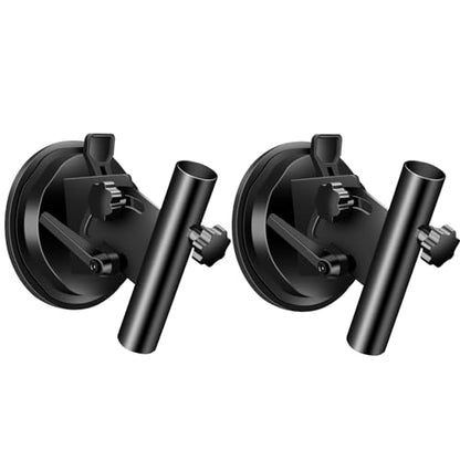 ESUDNT RV Suction Cup Flag Holder, RV Flag Pole Mount with Angle Adjustable, Heavy-Duty Suction Cup for RV, Car, Truck, Camper, Trailer (2 Pack) - size: 2 Pack