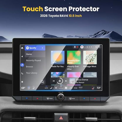 Karltys Screen Protector for 2026 Toyota RAV4 10.5 Inch [No Glare & Fingerprint] Tempered Glass 2026 Toyota RAV4 (LE/SE/XLE Premium/Woodland) Accessories (Not for 12.9 inch) - size: 10.5"Toyota RAV4 2026