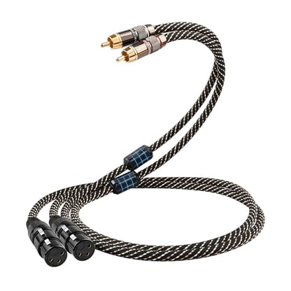 Audiophile HiFi RCA to XLR Cable 1.64ft 2-Pack RCA Male to XLR Female - size: 1.64ft/0.5m