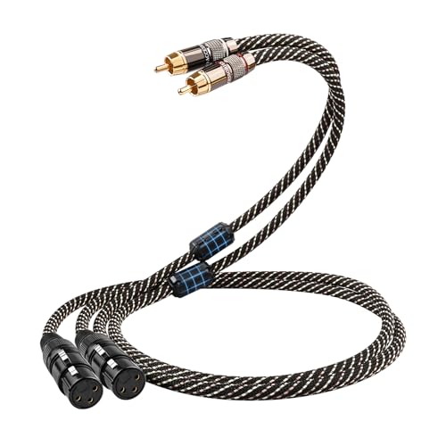 Audiophile HiFi RCA to XLR Cable 3.28ft 2-Pack RCA Male to XLR Female - size: 3.28ft/1m