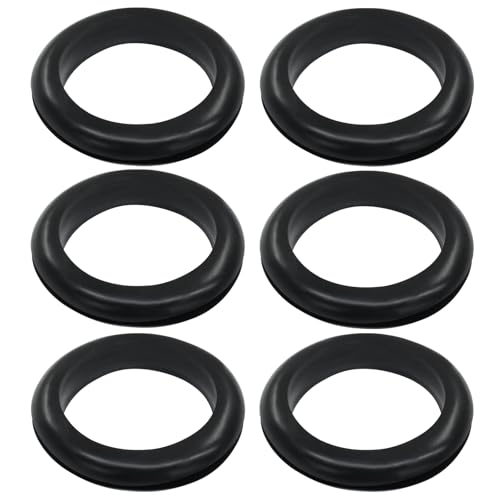 6 Pcs Rubber Grommet, 1-9/16" ID 1-3/4" Hole, Black - color: Black, size: 40mm (1-9/16 inch)-6pcs