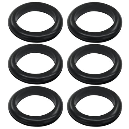6 Pcs Rubber Grommet, 1-9/16" ID 1-3/4" Hole, Black - color: Black, size: 40mm (1-9/16 inch)-6pcs