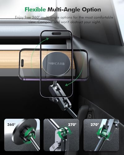Magnetic Phone Mount for Tesla Model Y/Model YL and Model 3 (2017-2023), Passenger's Side Door Bracket, 360° Rotation, Foldable, Compatible with iPhone 15/14/13/12 and All Phones - size: 2026-2022 Model Y 2023-2021 Model 3 Passenger Seat