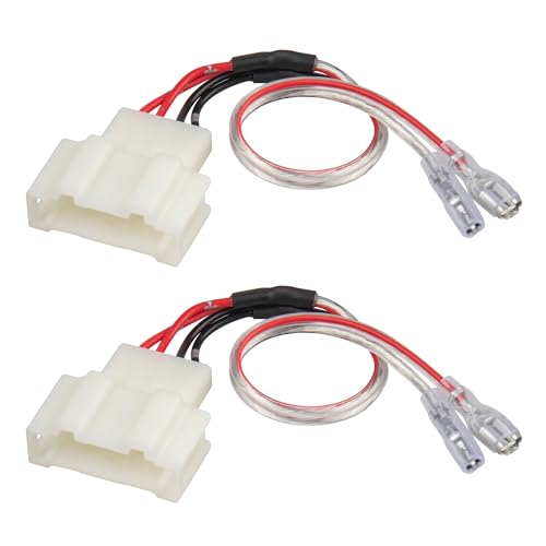 RED WOLF Door Speaker Wiring Harness Connector Plug Replacement for Volkswagen VW 2009-2018 Tiguan, 1999-2019 Golf, 1999-2016 Jetta, 1999-2019 Beetle, 1999-2019 Passat Install Car Speaker Wire Cable