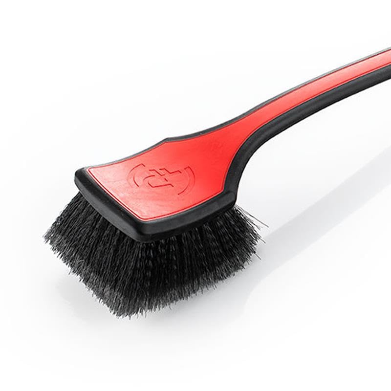 Detail Factory - Fender Well Brush - Ergonomic ProGrip Handle, Stiff Synthetic Bristles, Ergonomic Design, Clean Your Wheel Wells with Ease - Red - color: Red