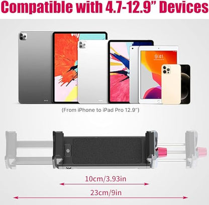 U-pad III Aluminum iPad Tripod Adapter - 7.9-12.9in Metal Mount w Cold Shoe & Acra Swiss QR Mount for iPad, iPhone & Air - size: 7.9"-12.9"-U-Pad III