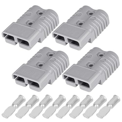 175A Battery Quick Disconnect Connecteur, 600V Wire Harness Connector Plug for Cars, Trailers, Motors, and Electronics Maintenance(4PCS Grey 2AWG) - size: 4PC 2AWG