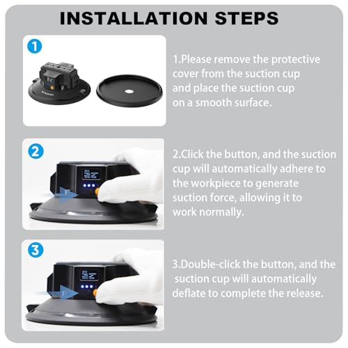 4.5" Electric Vacuum Suction Cup Camera Mount, Heavy-Duty Metal Car Mount for Camera/Action Camera/Phone, 50kg Load Auto Suction Cup for Car Windshield/Boat/Window, with 1/4" 3/8" Threads - size: 4.5"