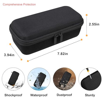 Elonbo Carrying Case Compatible with Portable Handheld Inhaler Nebulizer Machine for Adults and Kids, Asthma Inhaler/Handheld Atomizer Machine Hard Travel Bag, Mesh Pocket Fits Charging Cable, Black - color: Black
