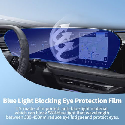 Tempered Glass Screen Protector for 2025 2026 2027 Audi Q5/SQ5 Integrated - color: For 25-26 Audi Q5/SQ5 AIO Blue