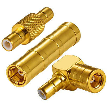 SMB Adapter Antenna Adapter Kit 3 Types SMB Male Adapter SMB Female Adapter SMB Male to Female Adapter Car Radio Adapter RF Coaxial Auto Radio Kit for Radio FM/AM Antenna