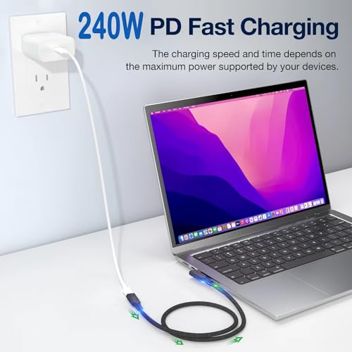 UseBean 40Gbps USB C Extension Cable 2FT, Right Angle USB 4 Extension Cable - color: Black, size: 2ft