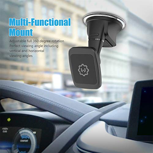 Dashboard Mount, Universal Magnetic Car Mount Holder, Windshield Mount and Dashboard Mount Holder for Cell Phones with Strong Dashboard Gel