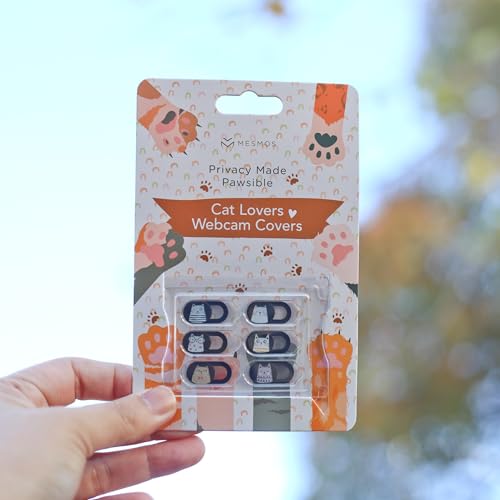 MESMOS Webcam Cover Slide, Cat Lovers Gifts for Women, Cat Lover Themed Things, Mom Gifts for Women, Laptop Camera Cover Slide Cute, Cute Stuff (Small Size) - size: Small
