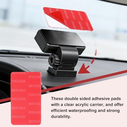 10 Pcs Double Sided Adhesive Pads, 3.31 x 2.09 Inch Dash Cam Sticky Pads Self-Adhesive Square Mounting Foam Tape Waterproof & Heat Resistant for Car Walls Picture Home Decor, Red - size: 3.31 x 2.09 Inch