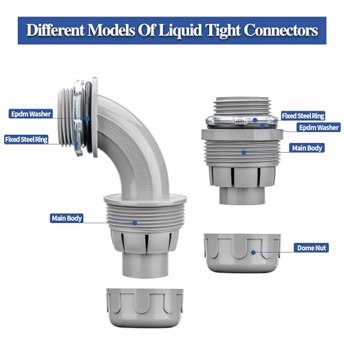 1/2 Inch 10 FT Liquid-Tight Conduit and Connector Kit - style: 1/2 inch-10FT
