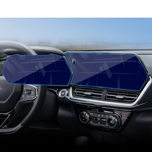 Tempered Glass Screen Protector 11" Nav + 8" Dash for 2026 Chevy Trax LT - color: for 25-26 Chevy Trax Set Blue