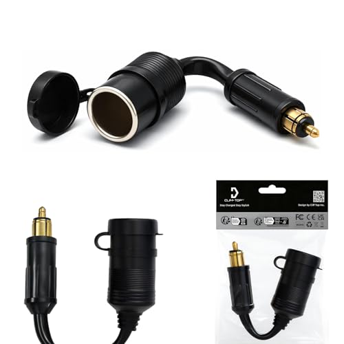 Cliff Top Hella DIN Cigarette Lighter Adapter 12V/24V Motorcycle Cable - color: DIN to Cigarette Adapter 4.5 cm Short Cable