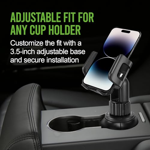 Cellet Car Phone Holder Mount, Car Cup Phone Holder Mount, Compatible with Apple iPhones, Samsung Galaxy, Motorola Moto Google Pixel Smartphones (Fits for Tesla Model 3 Y S X) 6.5-Inch - style: Height - 6.5 in