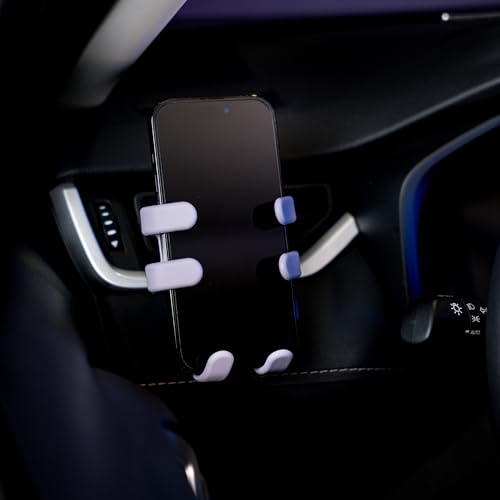 Hug Buddy Air Vent Universal Car Cell Phone Holder, Adjustable, Mount Compatible with iPhone, Samsung Galaxy, LG, Google, Nexus 5X, and Most Smartphones, Lovely Lavender - color: Lovely Lavender