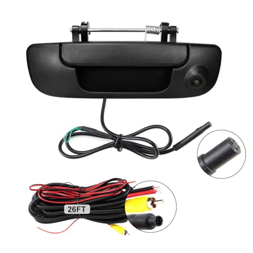 Tailgate Handle Reverse Backup Camera Replacement for Dodge Ram 2002-2008 Ram 1500, 2500, 3500, GreenYi AHD 720P Pickup Rear View Parking Camera with Trajectory Guideline