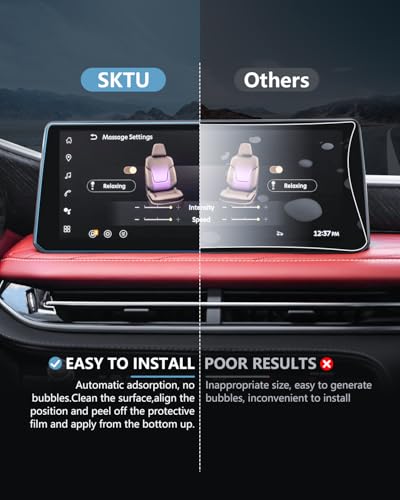 SKTU for 2027 Infiniti QX65 Screen Protector 12.3 Inch for 2027+ Infiniti QX65 (Luxe/Sport/Autograph) 12.3-Inch Multimedia System Screen Infiniti QX65 2027 Accessories Screen Protective Film Tempered Glass [9H Hardness, Ultra HD, Anti-Glare&Scratch] - col