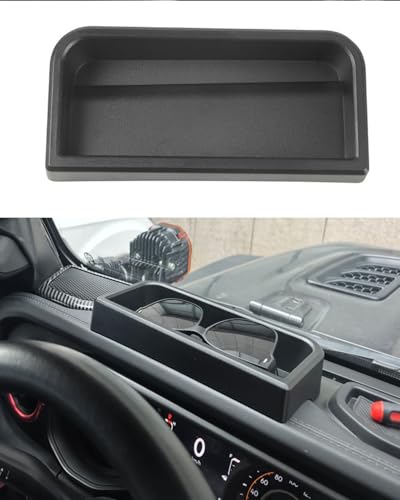 Upgraded 720-degree Rotatable Phone Mount for 2024 2025 2026 Jeep Wrangler JL JLU Gladiator JT (NOT for Wrangler 4XE) Phone Holder Dash Mount System Kit Accessories with Dashboard Tray Storage Box - size: Upgraded
