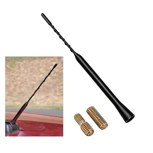 Car Antenna Replacement, 9 Inch Flexible Roof Mounted AM FM Stereo Aerial Mast with M5 M6 Threaded Adapters, Universal Rubber Radio Antenna Kit for Most Cars Trucks SUVs - color: 9 Inch