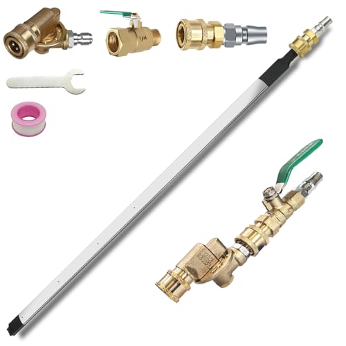 Radiator Cleaning Wand & Car A/C Condenser Cleaner, Air Filter Flusher Tool - color: 24" Wand+Coupler+valve switch