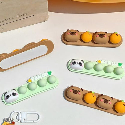 Panda Silicone Cord Organizer, Self Adhesive Cable Clip, Multi Purpose Wire Holder for Desk Nightstand Car, Kawaii Animal Desk Decor for Home Office Students(Panda)