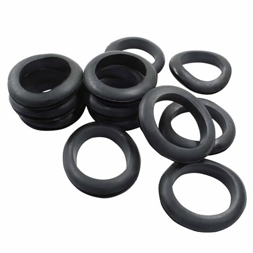 12 Pcs Rubber Grommets, 1-9/16" Inside Diameter 1-3/4" Drill Hole Rubber Wire Grommets O Ring Grommets for Wire, Firewall, Cables, Plugs, Automotive - color: Black, size: 40mm (1-9/16 inch)