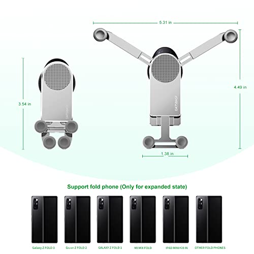Z Fold 7 Car Mount Accessories, Gravity Linkage, A Vent (Silver) - color: Sliver-V