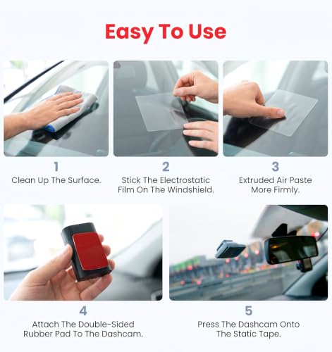 8Pcs Electrostatic Windshield Sticker, PET Electrostatic Film for Car
