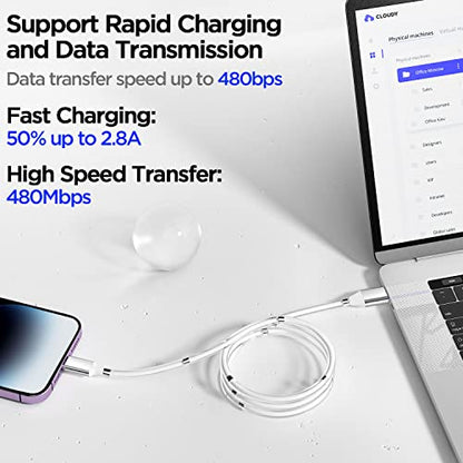 AICase Magnetic Charging Cable,(3FT+6.5FT) Super Organized Charging Magnetic Absorption Nano Data Cable for Phone 14/13/12/11/XS/XS Max/XR/X/8/8 Plus/7/7 Plus/6s/6s Plus/6/6 Plus/SE - size: 3 ft(1Pack)+6.5ft(1Pack)