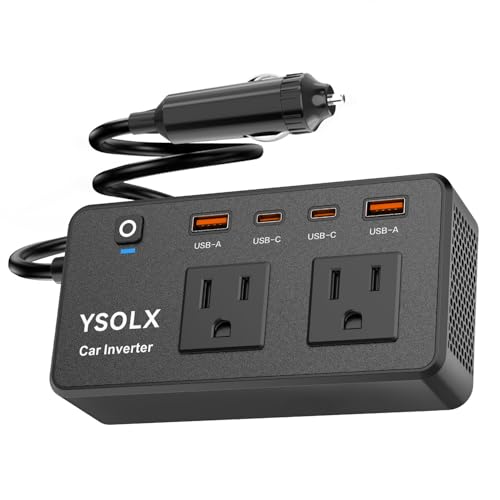 300W Portable Charger Car Power Inverters for Vehicle - color: Black, size: 300W