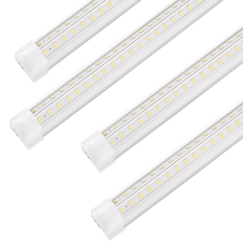 XLNYUUI Led Shop Lights, 4FT LED Light 50W 6500K 7000LM Daylight,Led Garage Light,Linkable Clear Cover Integrated V-Shape for Garage Warehouse Workbench Workshop(4-Pack) - size: 4FT 4PACK