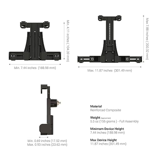 ARKON Mounts LockVise Locking Car Headrest Tablet Mount | Lockable Tablet Holder | Secure | Compatible with iPad, Samsung, Google Tablets Used for Rideshare, Taxi, Uber, & More