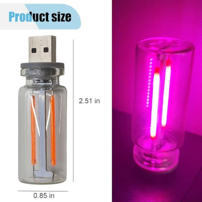 USB LED Atmosphere Light, Plug-in USB Ambient Retro Lamps, Mini LED Car Interface Charging Night Light for Hallway, Bedroom (Pink) - color: Pink