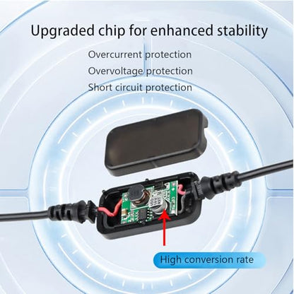 USB C Male to 12V Car Cigarette Lighter Female Power Converter Cable 1FT, USB C 5V to 12V boost power adapter cable, for Driving Recorders, GPS and Other 12W