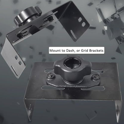 HYS Mounting Holder Mount Base with Screw Replacement Clamp 17mm(0.67inch) Rotate Ball Hole Clip Base, Mount to CB/Ham Radio & Scanners Mounting Brackets, Grid Brackets - size: 0.67" Ball Hole (L-2.40 inches)