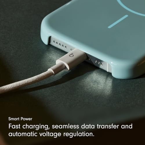 Beats USB-A to USB-C Woven Cable Fast Charging Durable and Tangle-Free Design Compatible Charger for Apple & Android Devices (1.5 m, 5 ft) - Surge Stone - color: Surge Stone, size: 5 ft, style: USB-A to USB-C