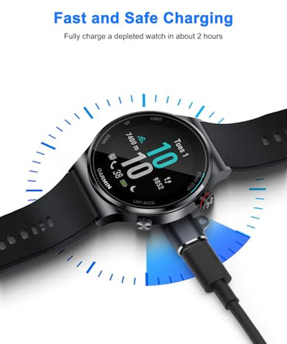 Watch Charging Adapter, AIYEEN Micro USB Female to Male Adapter Charging Port Compatible with Garmin Fenix 7/7S/7X/6/6X/6S, etc., Micro USB Watch Charger with Anti-Lost Buckle