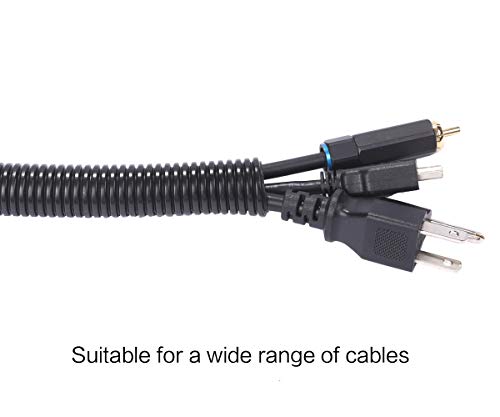 Alex Tech 10ft - 1/2 inch Split Wire Loom Tubing - Black - color: Black, size: 1/2"-10ft