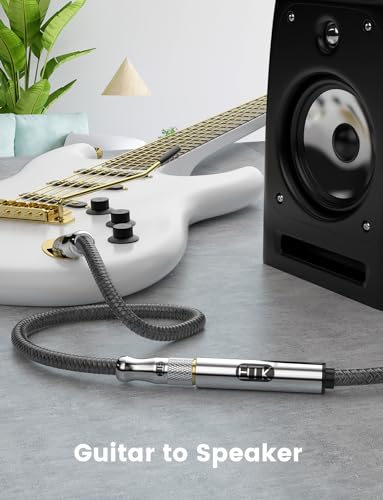 EMK 1/4" to 3.5mm Extension Cord for Headphone Guitar Amp 1.5Ft - size: 1.5 Feet, style: 1/4 inch Extension Cable