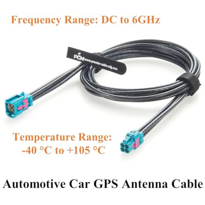 4 in 1 Rosenberger HFM Mini FAKRA Z Code Male to Female RF Coaxial Cable Quad AMS11D-1M4Z5-Z to AMK12D-1M4Z5-Z Vehicle Automotive GPS Antenna Cable for Car Camera, ADAS, Autonomous Driving (1M/3.28FT) - size: 1M/3.28FT