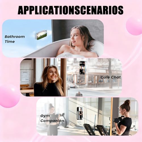 3Pcs Silicone Suction Phone Mount with Adhesive Base - Universal Anti-Slip Holder for iPhone, Samsung, Google Pixel & More -Surface Grip for Car Dashboard, Window, Mirror, Tile (Light Pink)